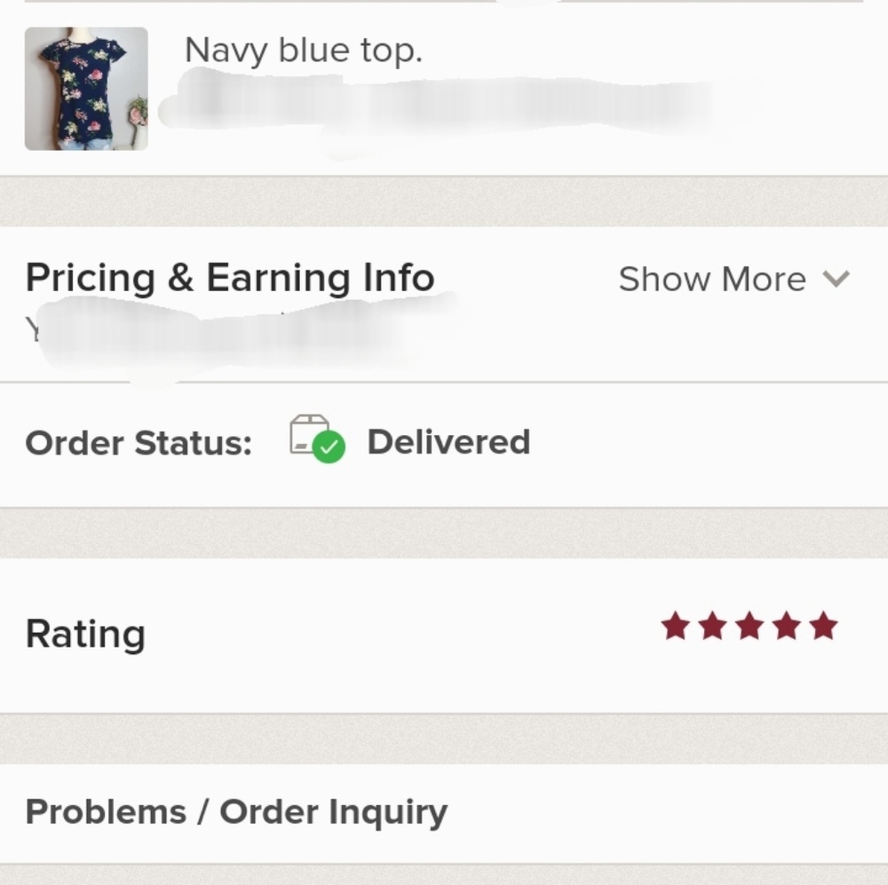 🌟Floral Navy blue top. - Picture 5 of 5
